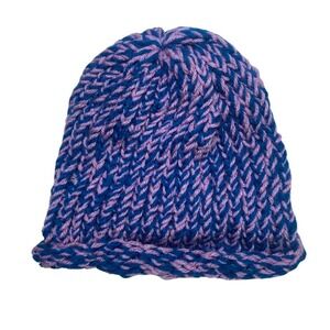 Hand knit crochet beanie